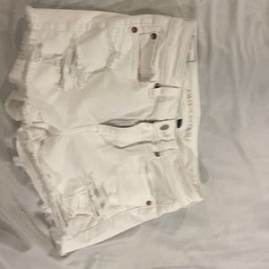 American eagle white jean shorts